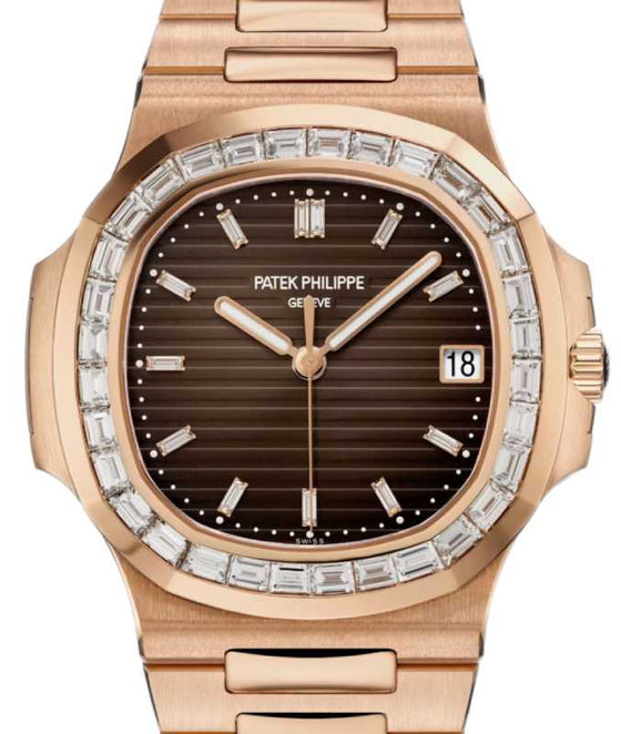 Patek Philippe Nautilus Joaillerie Rose Gold Brown Diamond Dial & Bezel 5723/1R-010 - BRAND NEW