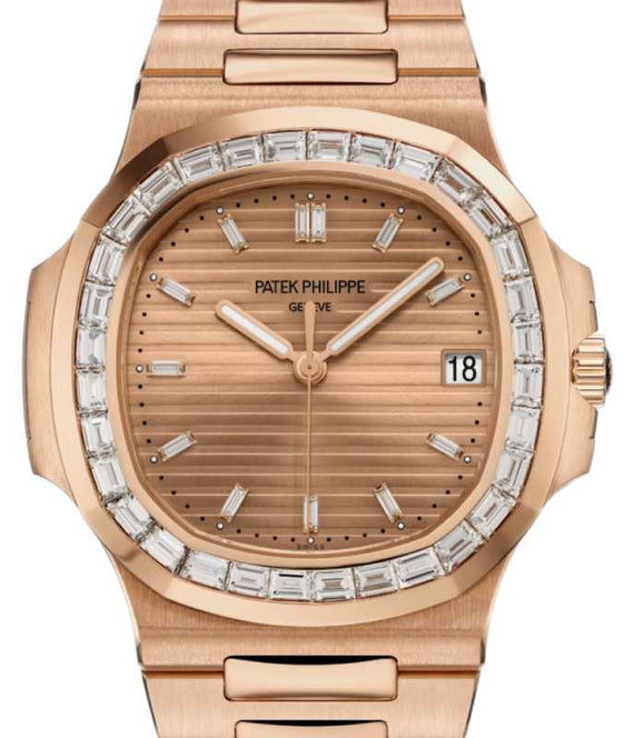 Patek Philippe Nautilus Joaillerie Rose Gold Gemset Bezel 5723/1R-001 - BRAND NEW