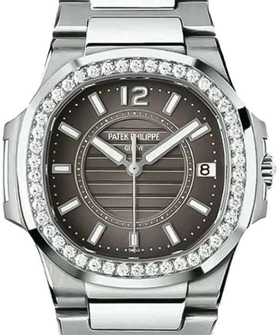 Patek Philippe Nautilus Ladies White Gold/Diamonds Slate Dial 7010/1G-010