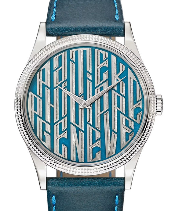 Patek Philippe Rare Handcrafs Calatrava "Blue Typography" White Gold 5177G-056 - BRAND NEW