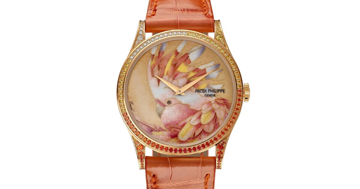 Patek Philippe Rare Handcrafs Calatrava "Leadbeater’s Cockatoo" Rose Gold/Gem-Set 5077/210R-001 - BRAND NEW