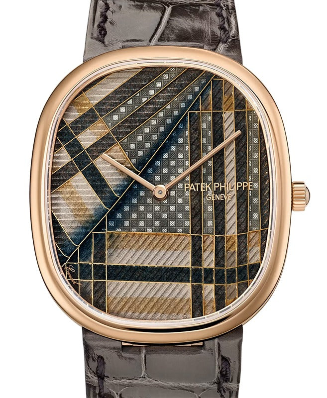 Patek Philippe Rare Handcrafs Golden Ellipse "Beige Tartan" Rose Gold 5738/50R-022 - BRAND NEW