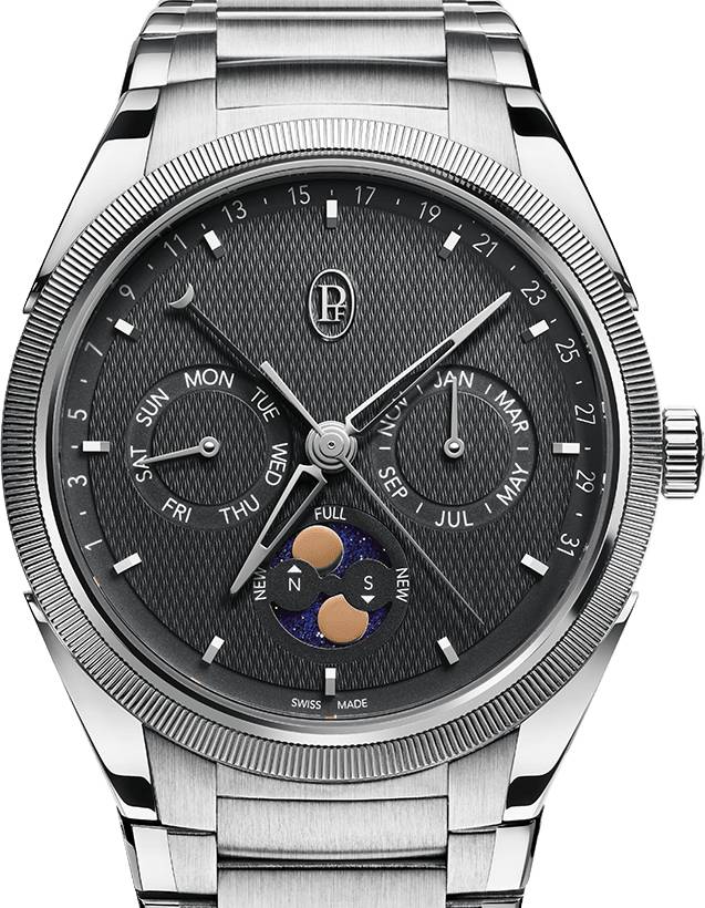 Parmigiani Fleurier Tonda PF Gregorian Annual Calendar Steel Platinum Warm Grey PFC907-1020001-100182