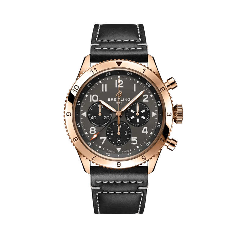 Breitling Classic Super AVI B04 Chronograph GMT 46 P-51 Mustang Red Gold RB04451A1B1X1
