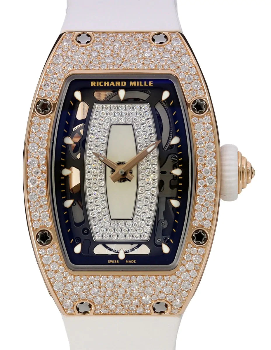 Richard Mille Automatic Winding 40 mm RM07-01RGSNOW Rose Gold/Diamonds Automatic