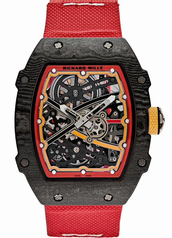 Richard Mille Automatic Winding Extra Flat Alexander Zverev Edition Carbon TPT Skeleton Dial RM 67-02 - BRAND NEW