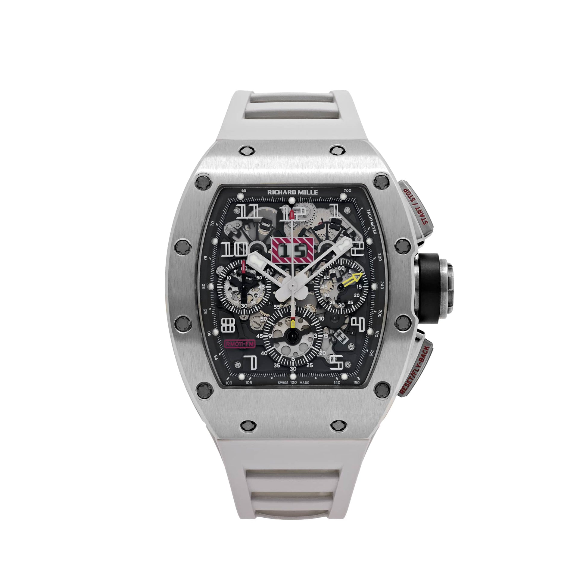Richard Mille Automatic Flyback Chronograph Felipe Massa 40 mm RM011WGT White Gold/Titanium Skeleton