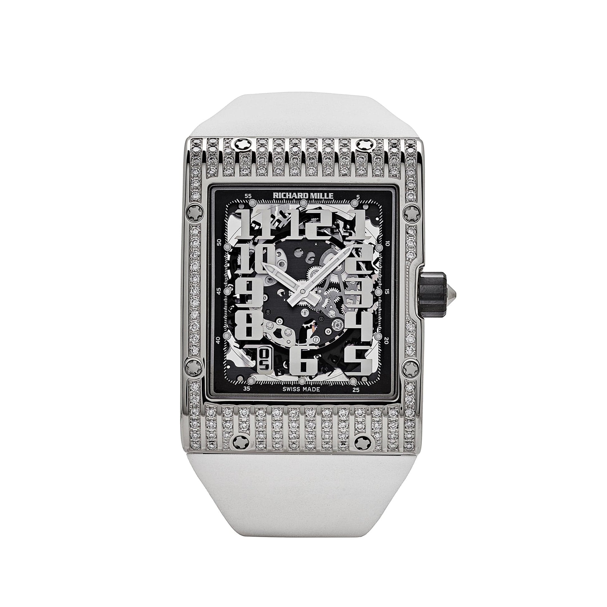 Richard Mille Automatic Winding Extra Flat White Gold/Diamonds RM 016