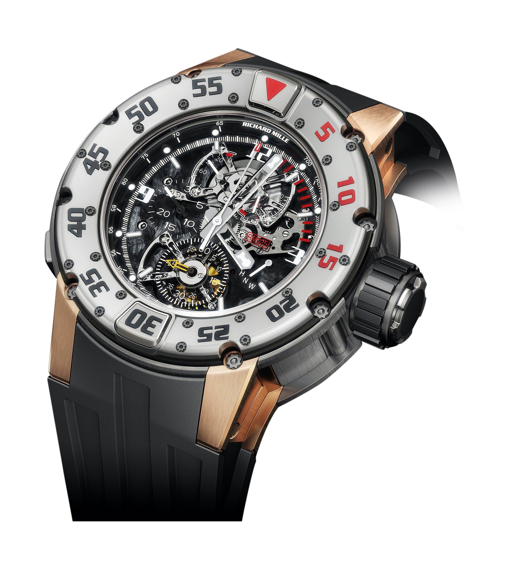 Richard Mille Manual Winding Tourbillon Chronograph Titanium/Red Gold RM 025 - BRAND NEW