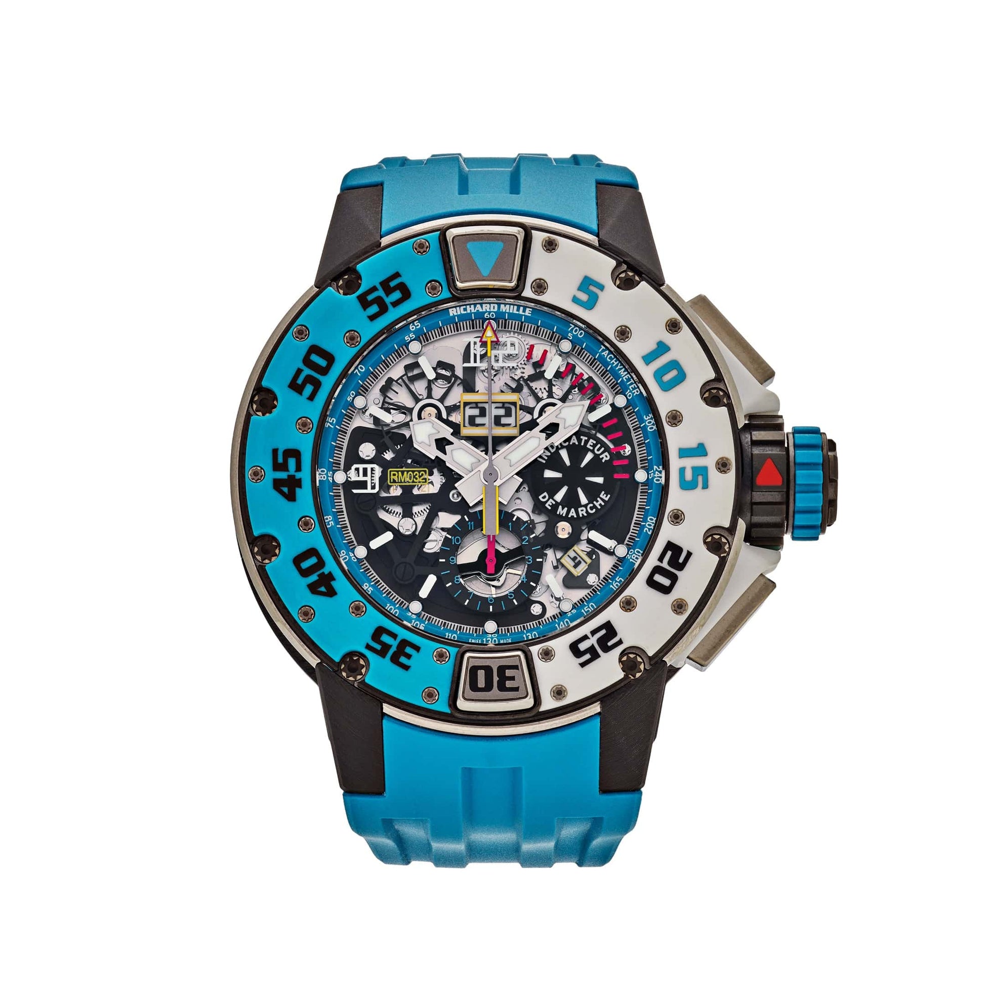 Richard Mille Automatic Winding Flyback Chronograph Les Voiles de Saint Barth 50 mm RM032BARTH Carbon Skeleton