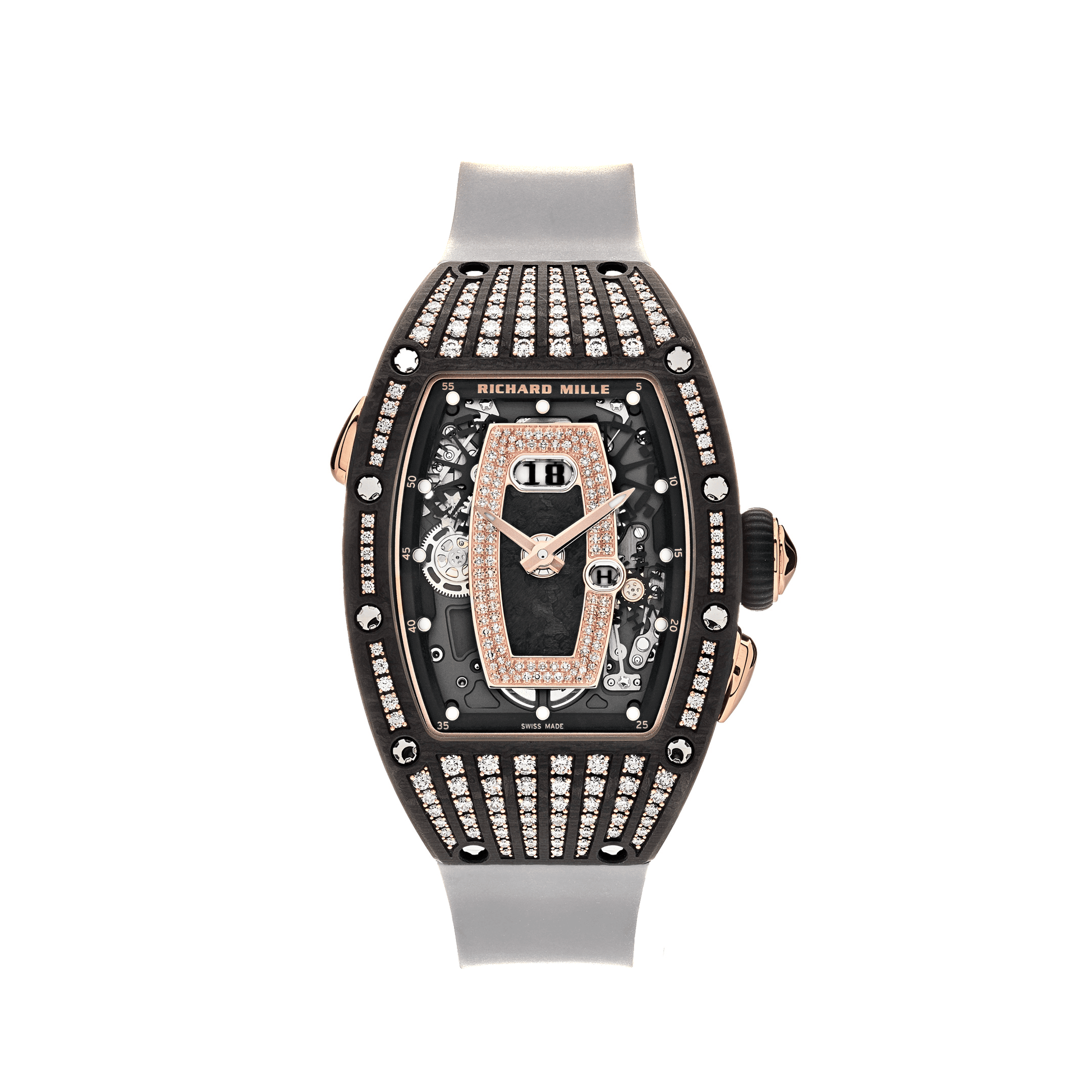 Richard Mille Lady 32 mm RM037RGD Rose Gold/Diamonds Skeleton
