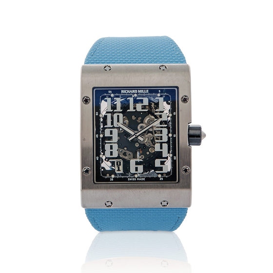 Richard Mille Automatic Winding 40 mm RM016WGDBLU White Gold/Diamonds Skeleton