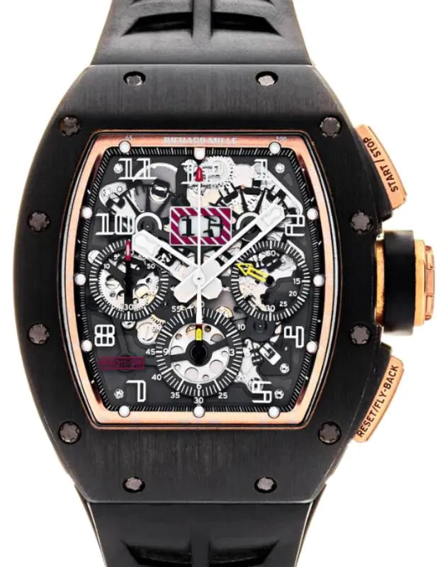 Richard Mille Felipe Massa Chronograph Boutique Ediiton 40 mm RM011FMDLC Titanium/Rose Gold Skeleton
