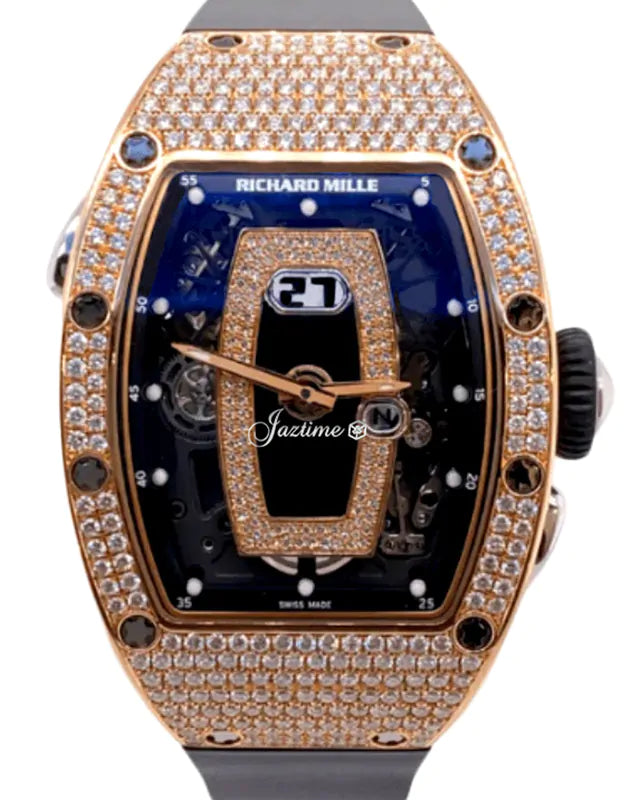 Richard Mille Lady 32 mm RM037RGD Rose Gold/Diamonds Skeleton