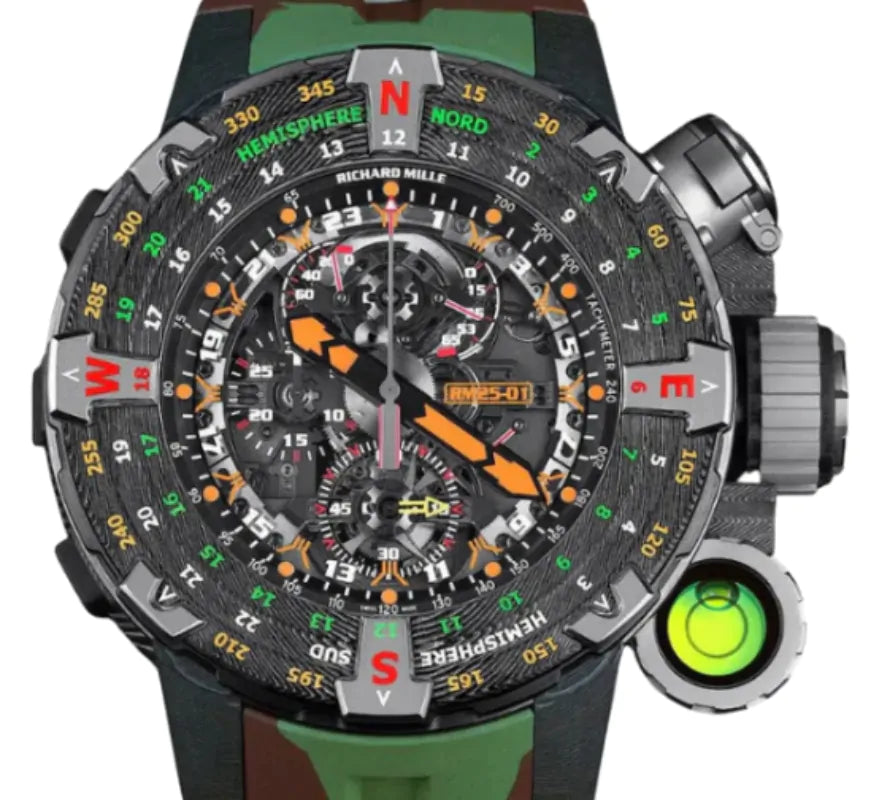Richard Mille Manual Winding Tourbillon Chronograph "Sylvester Stallone" Limited Edition 50 mm RM25-01 Carbon Skeleton