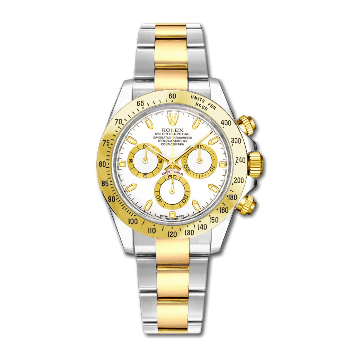 Rolex Cosmograph Daytona 40 mm 116523-WHTD bnib Steel/Yellow Gold Luminous