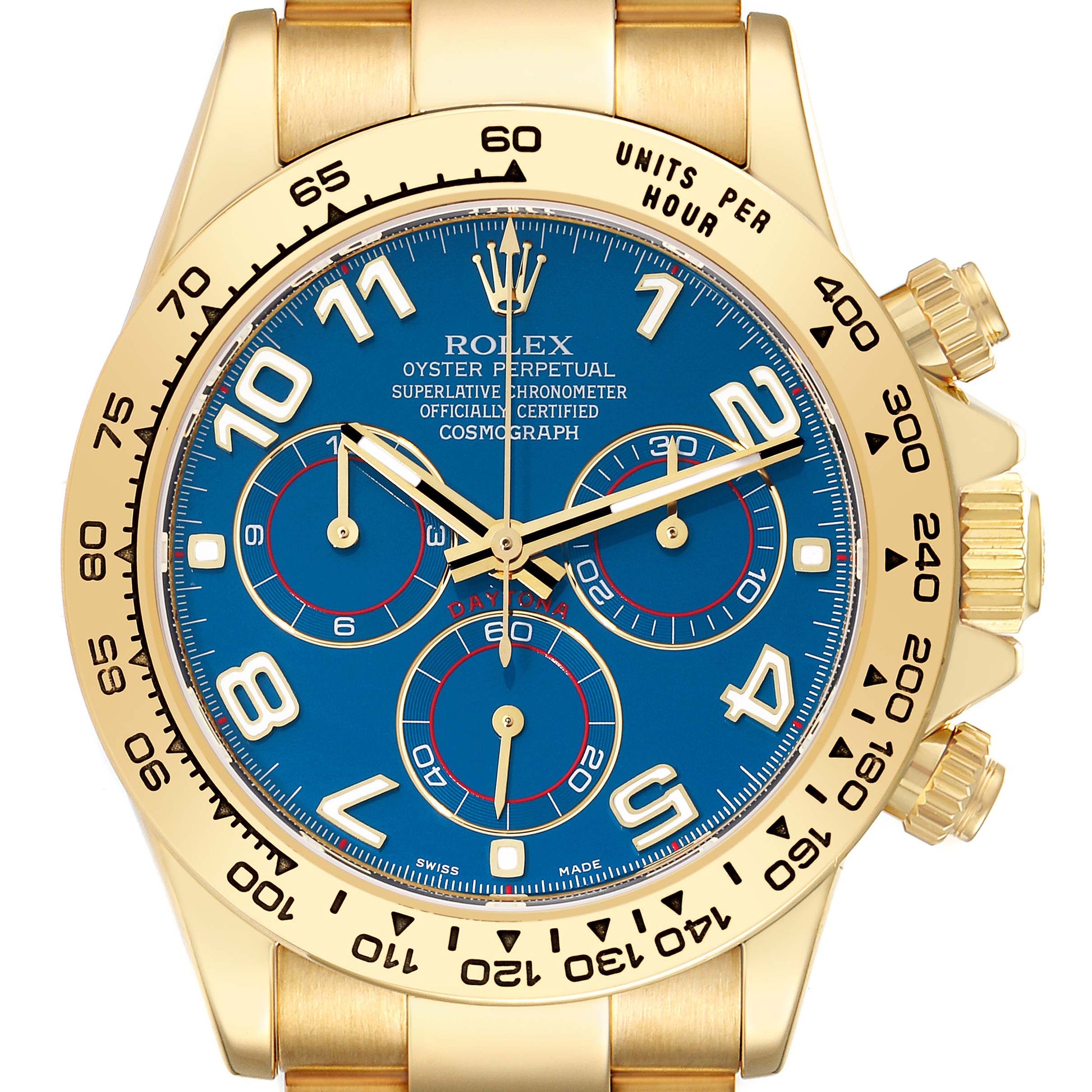 Rolex Cosmograph Daytona 40 mm 116528-BLKD bnib Yellow Gold Luminous