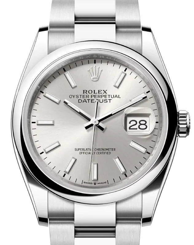 Rolex Datejust 36 mm 126200-SLVDO Steel/White Gold/Diamonds Silver