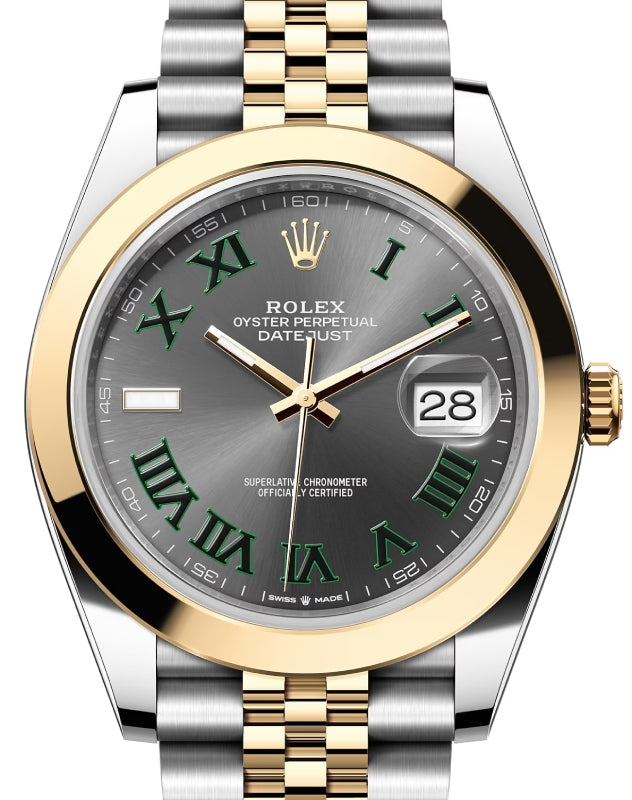 Rolex Datejust 41 126303-SLTRJ Slate Roman Domed Yellow Gold & Stainless Steel Jubilee 41mm Automatic - BRAND NEW