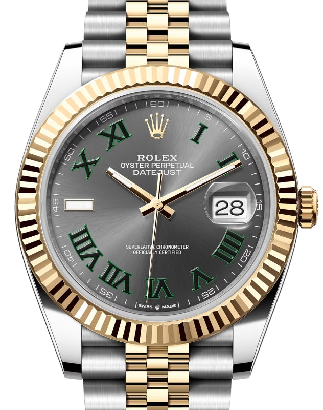 Rolex Datejust 41 126333-SLTRJ Slate Roman Yellow Gold Stainless Steel Jubilee - BRAND NEW