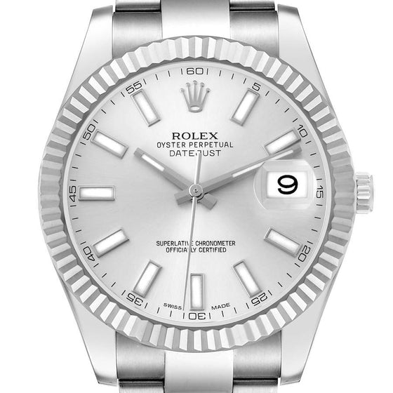 Rolex Datejust II 41 mm 116334SLVDO1 Steel/White Gold Silver
