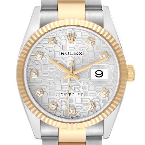 Rolex Datejust 36 36 mm 116234-SVJDFJ Yellow Gold/Diamonds Silver