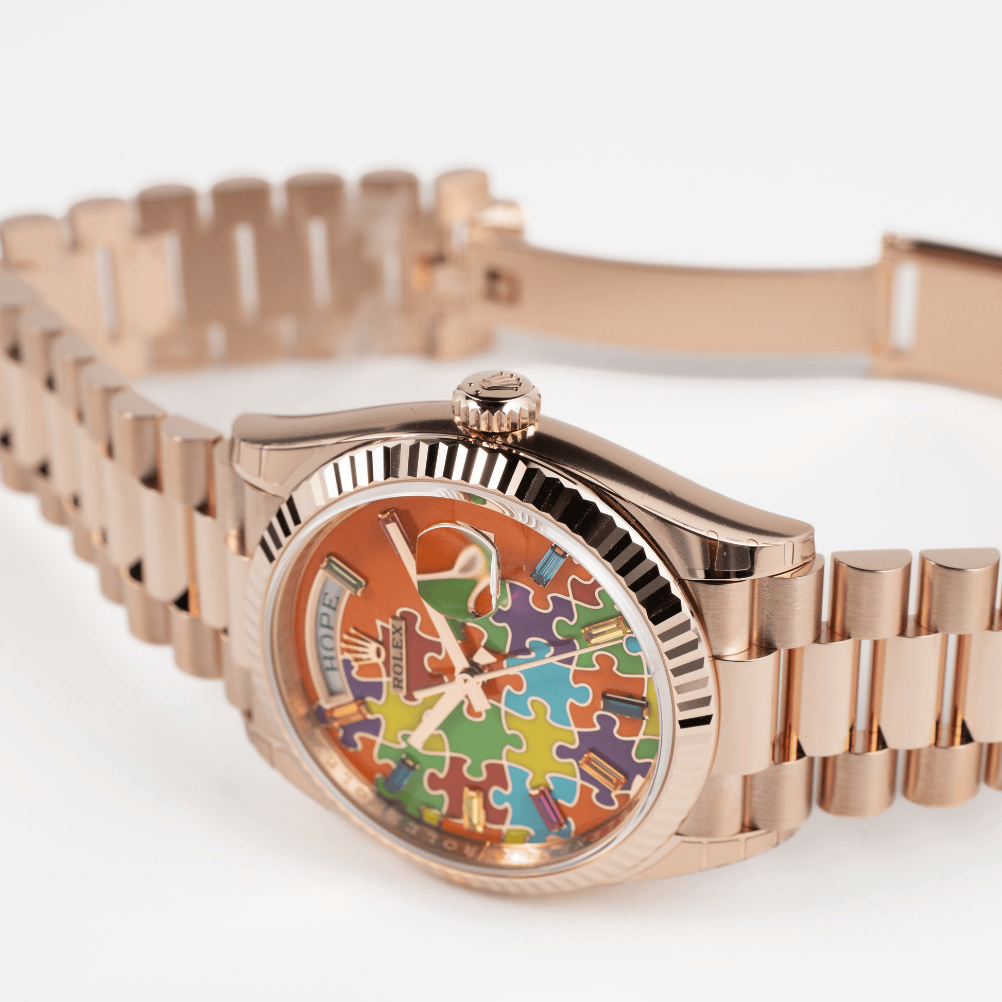 Rolex Day-Date 36 36 mm 128235OJSP Rose Gold Puzzle