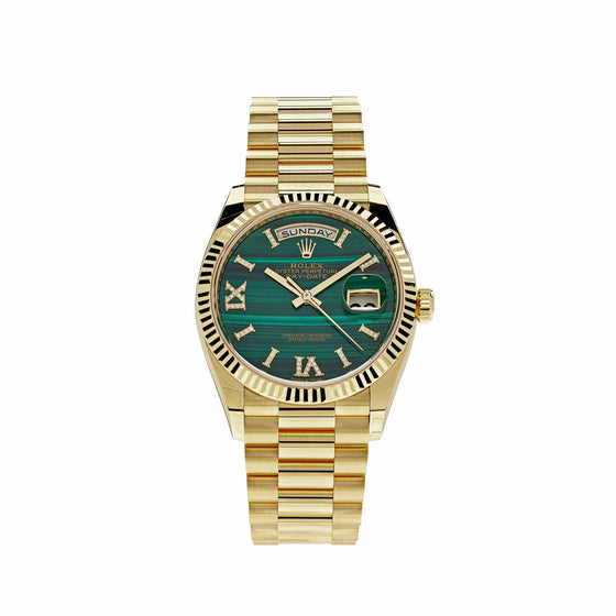 Rolex Day-Date 36 36 mm 128238MGD Yellow Gold Green