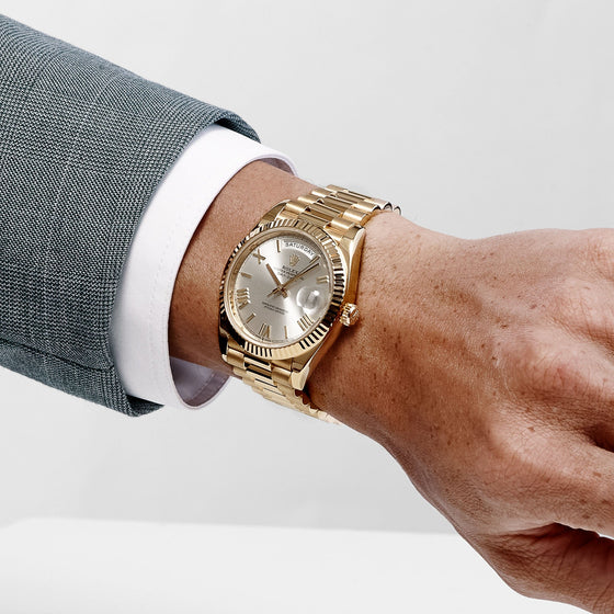 Rolex Day-Date 40 40 mm 228238SDSP Yellow Gold Silver