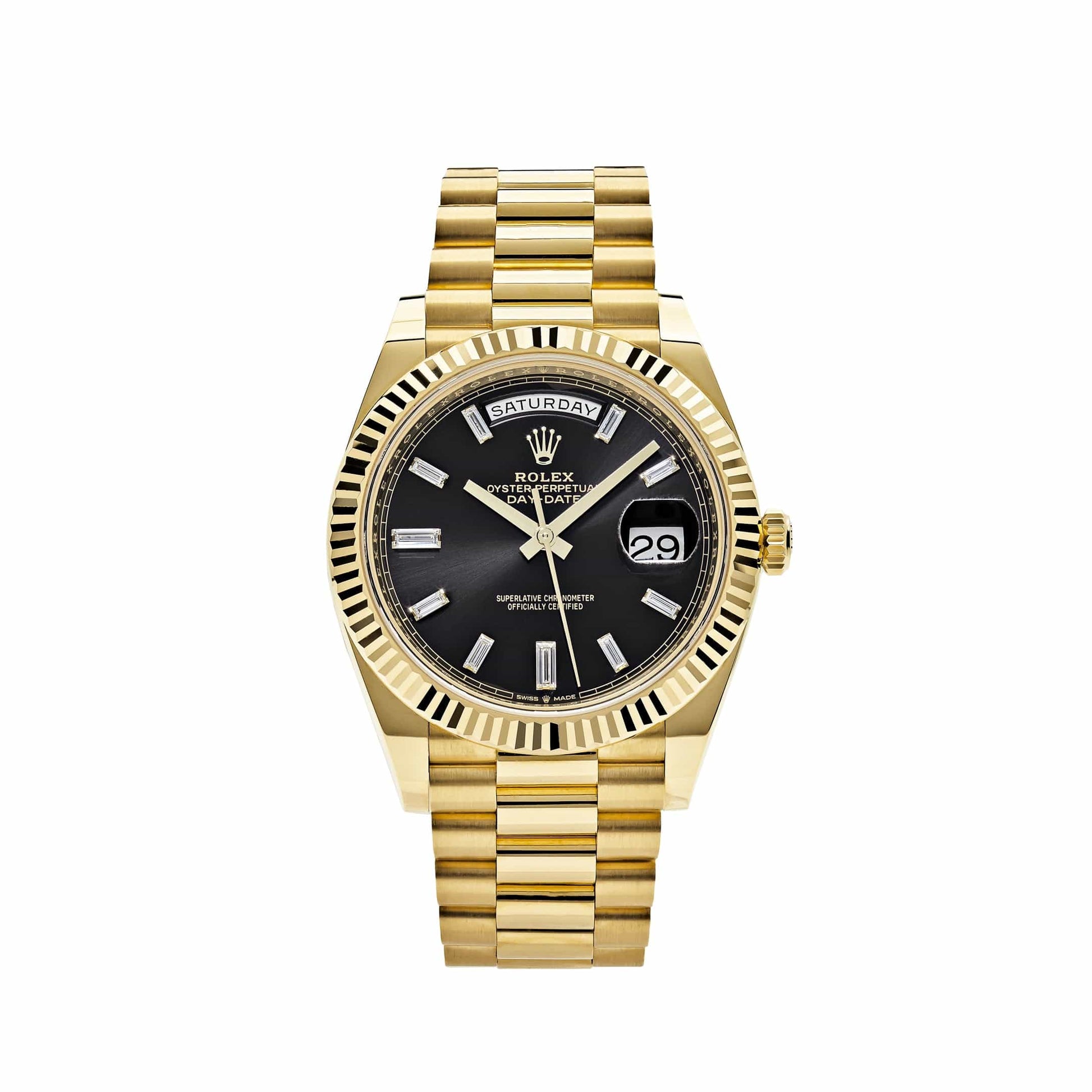 Rolex Day-Date II 41 mm 218238-BLCAFP Yellow Gold Black