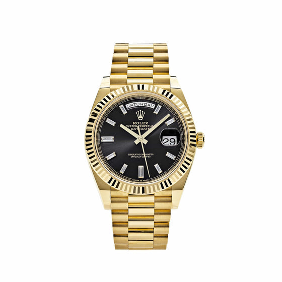 Rolex Day-Date II 41 mm 218238-BLCAFP Yellow Gold Black