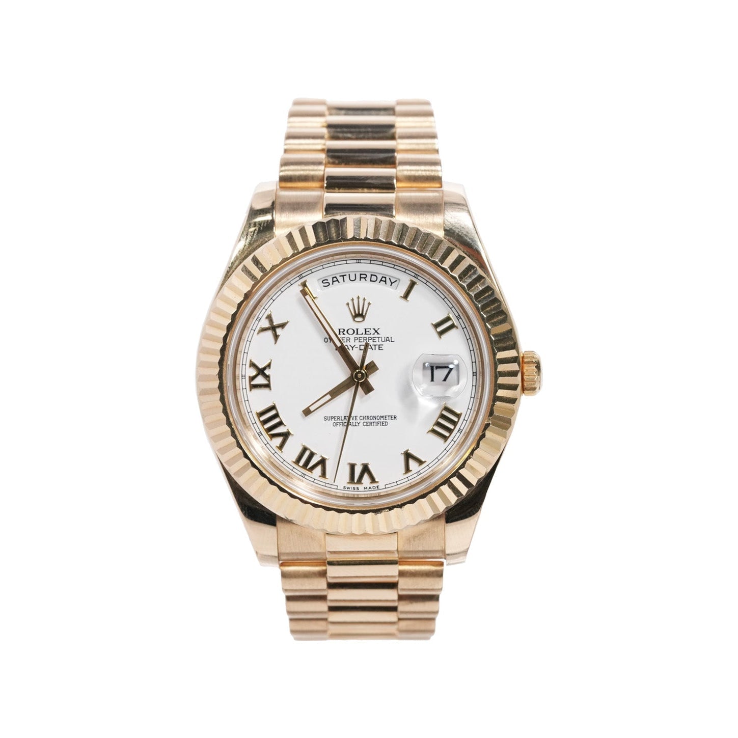 Rolex Day-Date II 41 mm 218238WRP1 Yellow Gold White