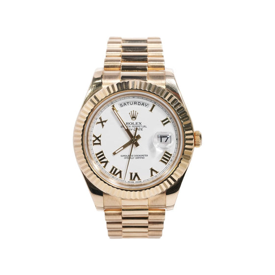 Rolex Day-Date II 41 mm 218238WRP1 Yellow Gold White