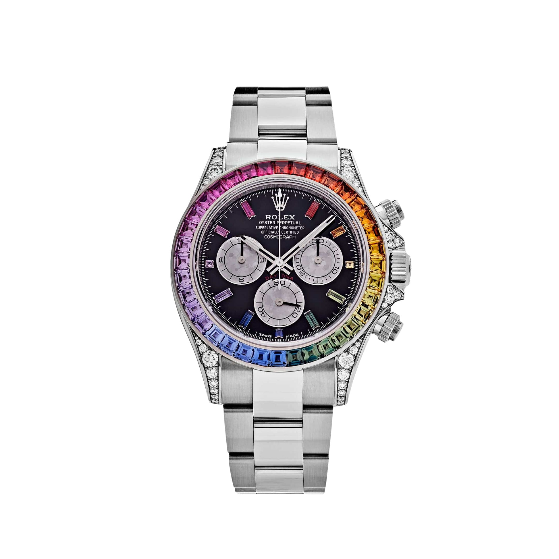 Rolex Rainbow Daytona 40 mm 116599RBOWC White Gold/Diamonds Luminous
