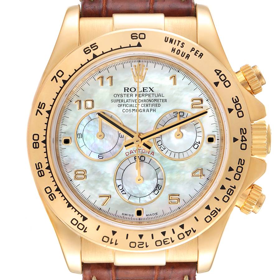 Rolex Cosmograph Daytona 40 mm 116518-MOPDBR bnib Yellow Gold Luminous