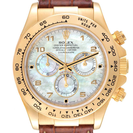 Rolex Cosmograph Daytona 40 mm 116518-MOPDBR bnib Yellow Gold Luminous