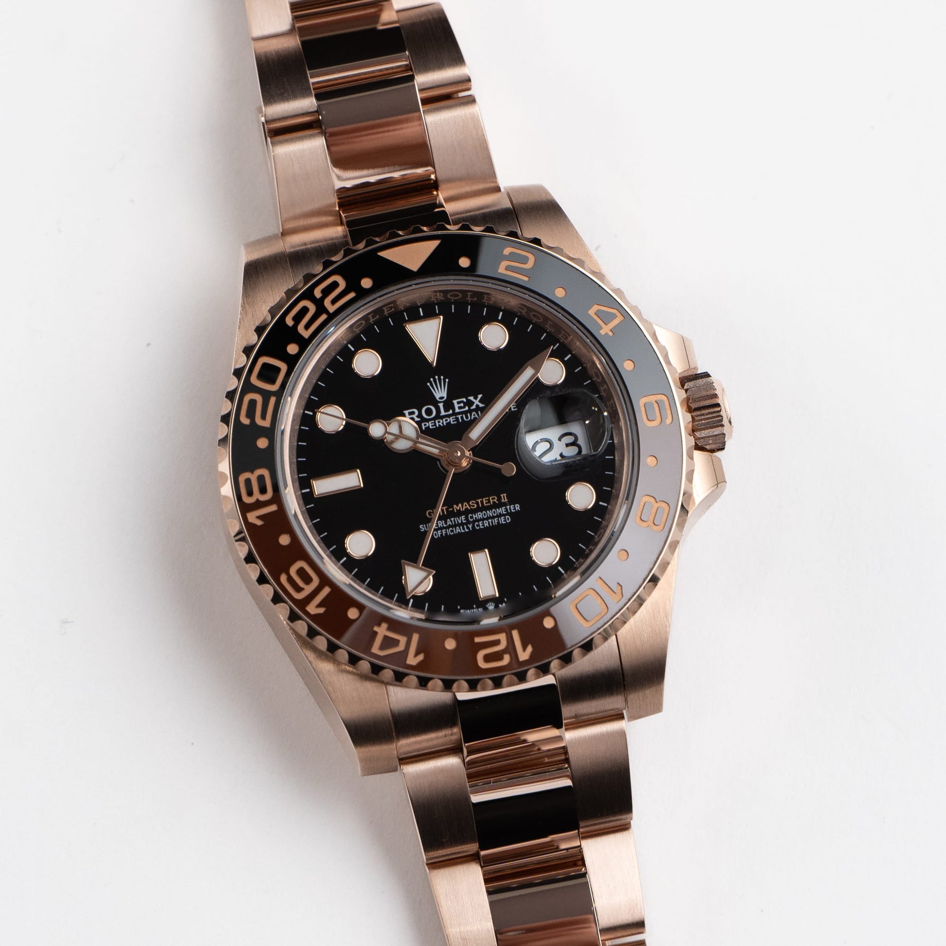 Rolex GMT-Master II 40 mm 126715CHNR1 Rose Gold Black