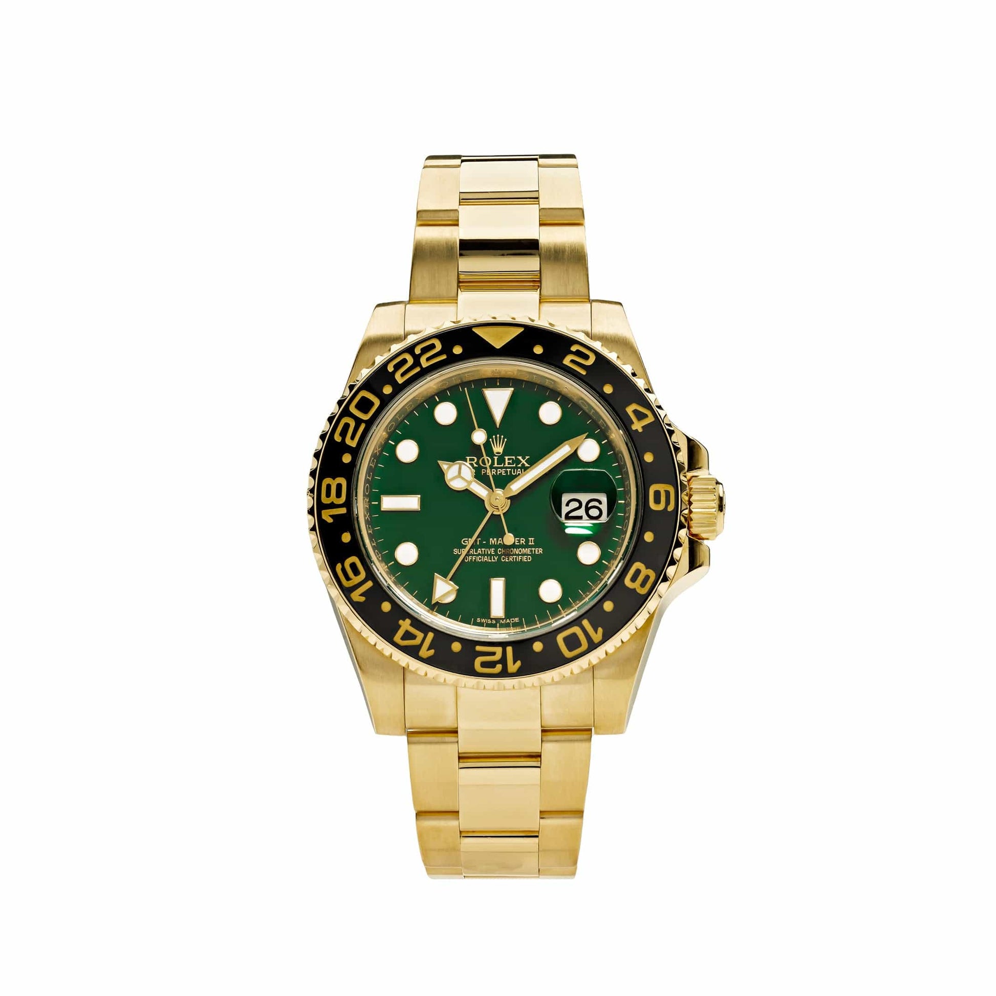 Rolex GMT Master-II 40 mm 116718LNG Yellow Gold Green