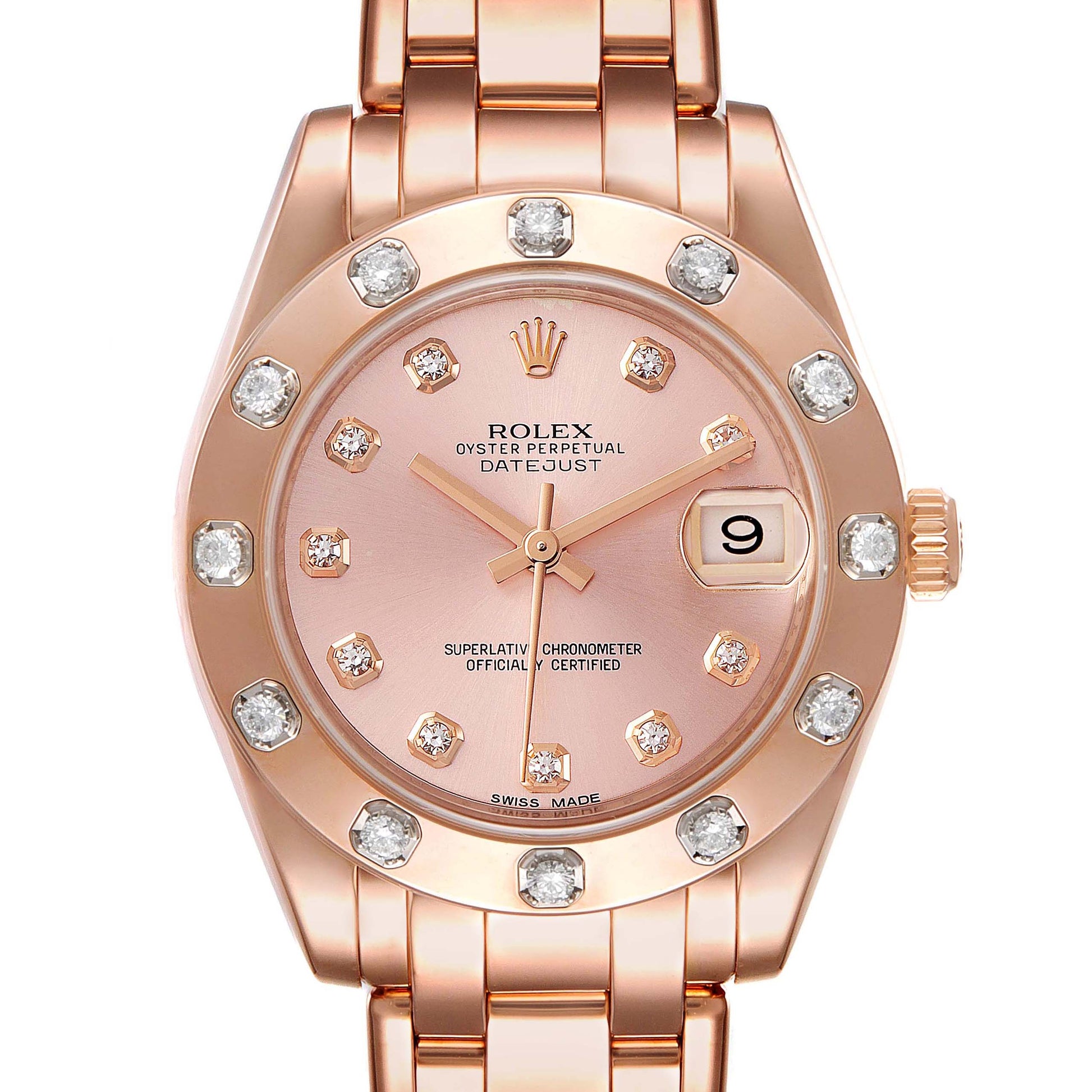 Rolex Pearlmaster 34 34 mm 81315-PNKR Rose Gold/Diamonds Pink