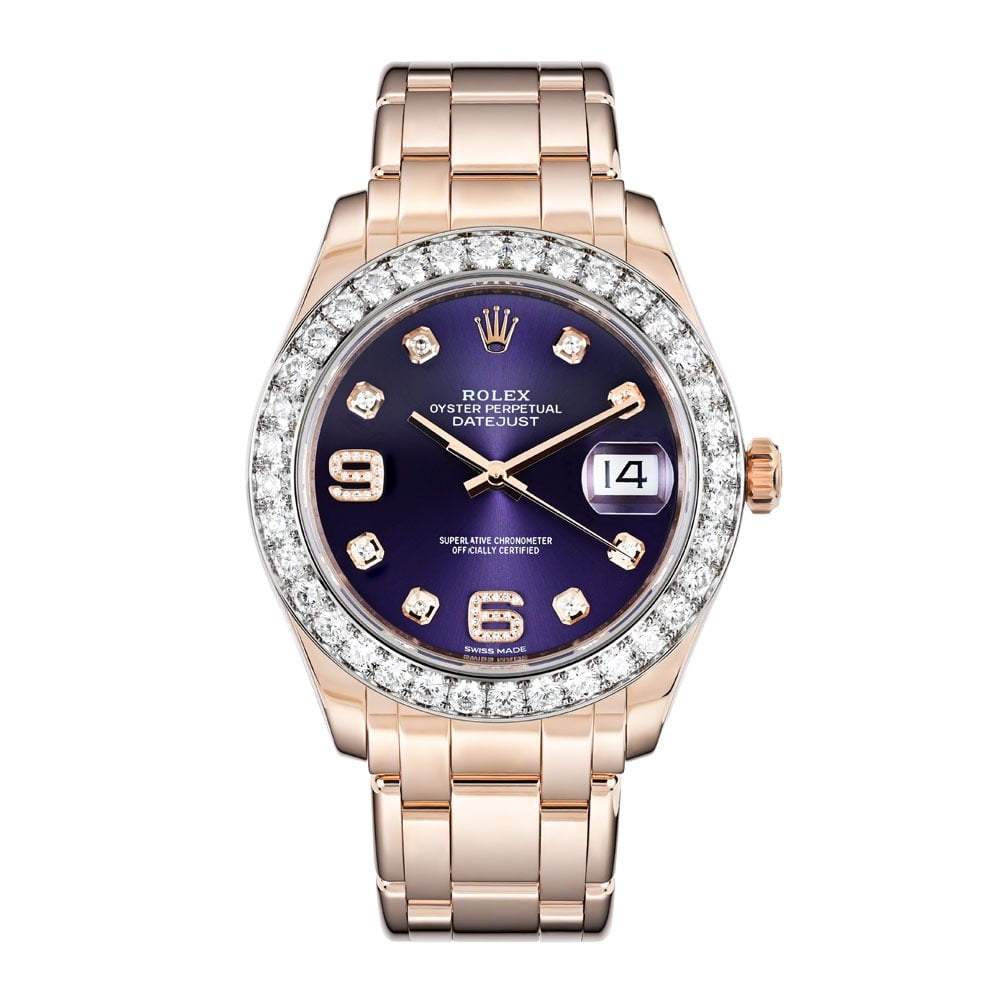 Rolex Pearlmaster 34 34 mm 81285PRDVIP Rose Gold/Diamonds Purple