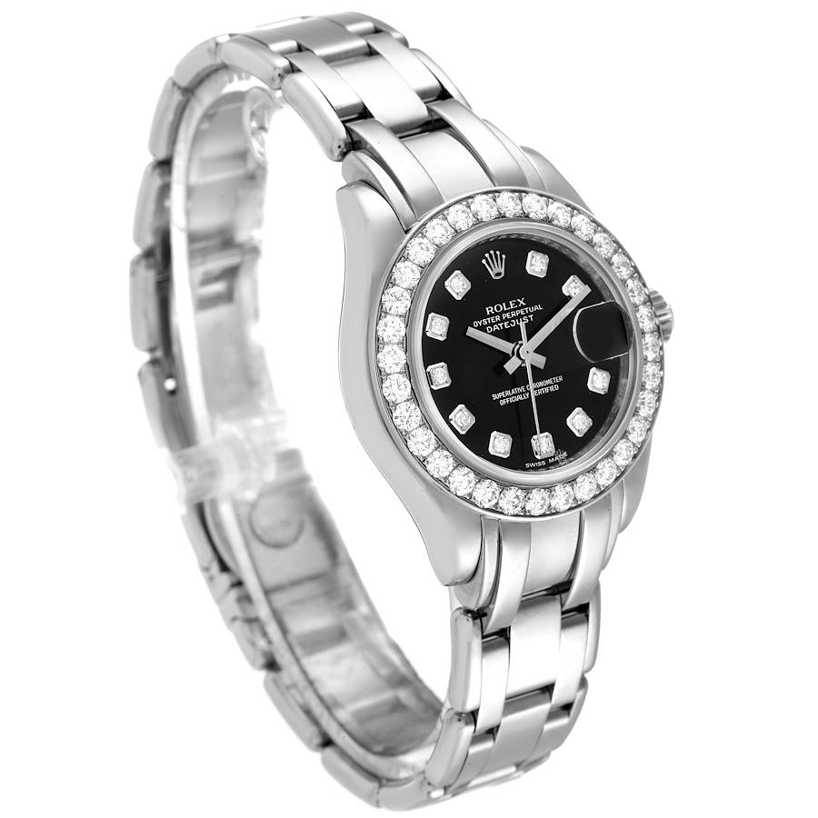 Rolex Pearlmaster 29 29 mm 80299 Black Diamond White Gold Black
