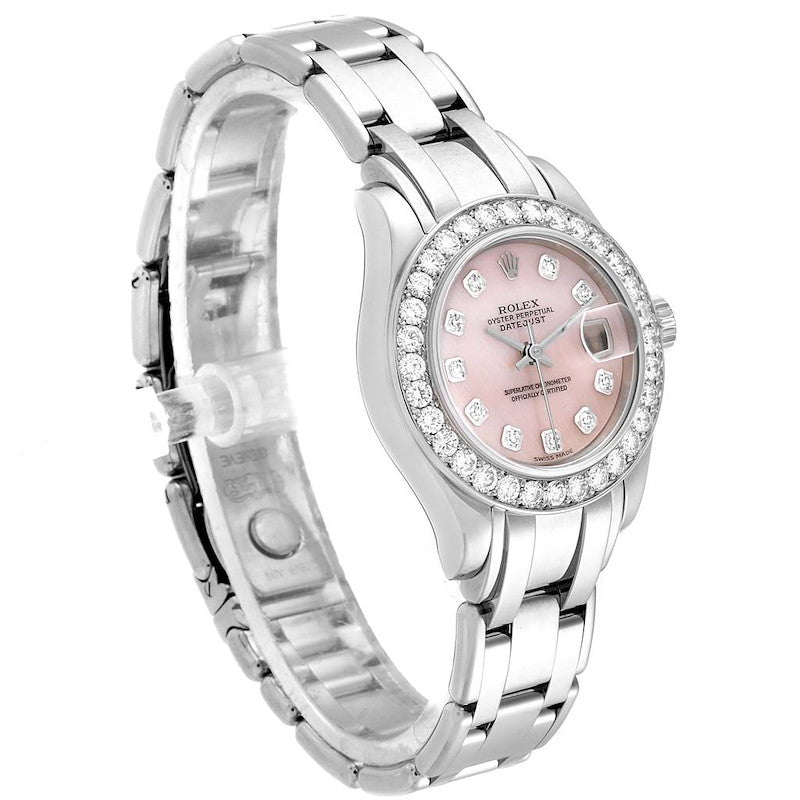 Rolex Pearlmaster 29 29 mm 80299 Pink Mother of Pearl Diamond White Gold Pink