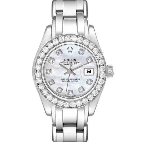 Rolex Pearlmaster 34 34 mm 81159WMRDVIP White Gold/Diamonds White Mother of Pearl