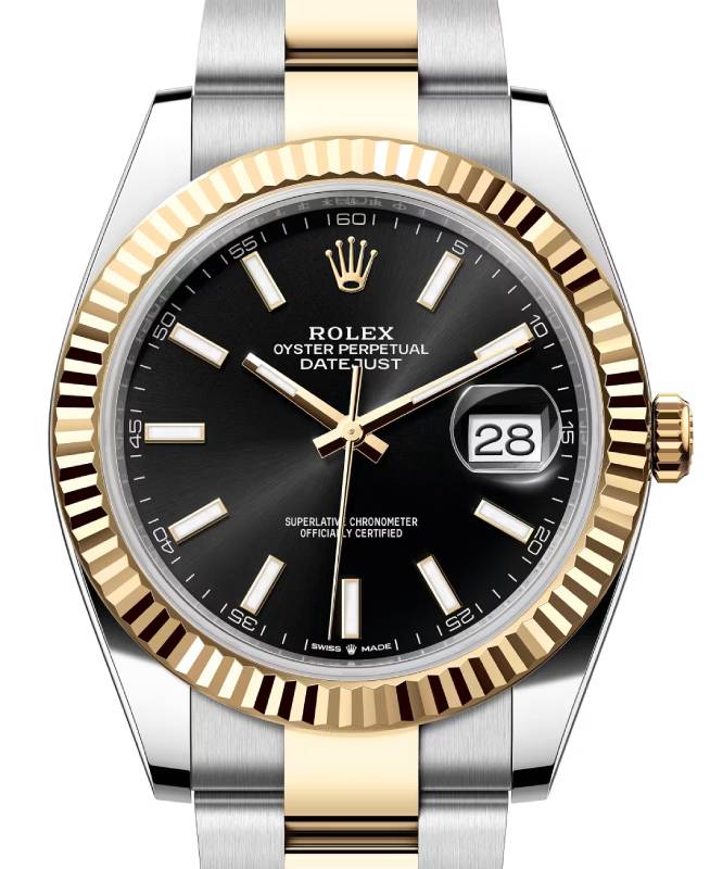 Rolex Datejust 41 126333-BLKSO Black Index Yellow Gold Stainless Steel Oyster - BRAND NEW