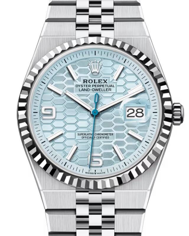 Rolex 36mm Platinum Ice Blue Dial Watch Reference 127236