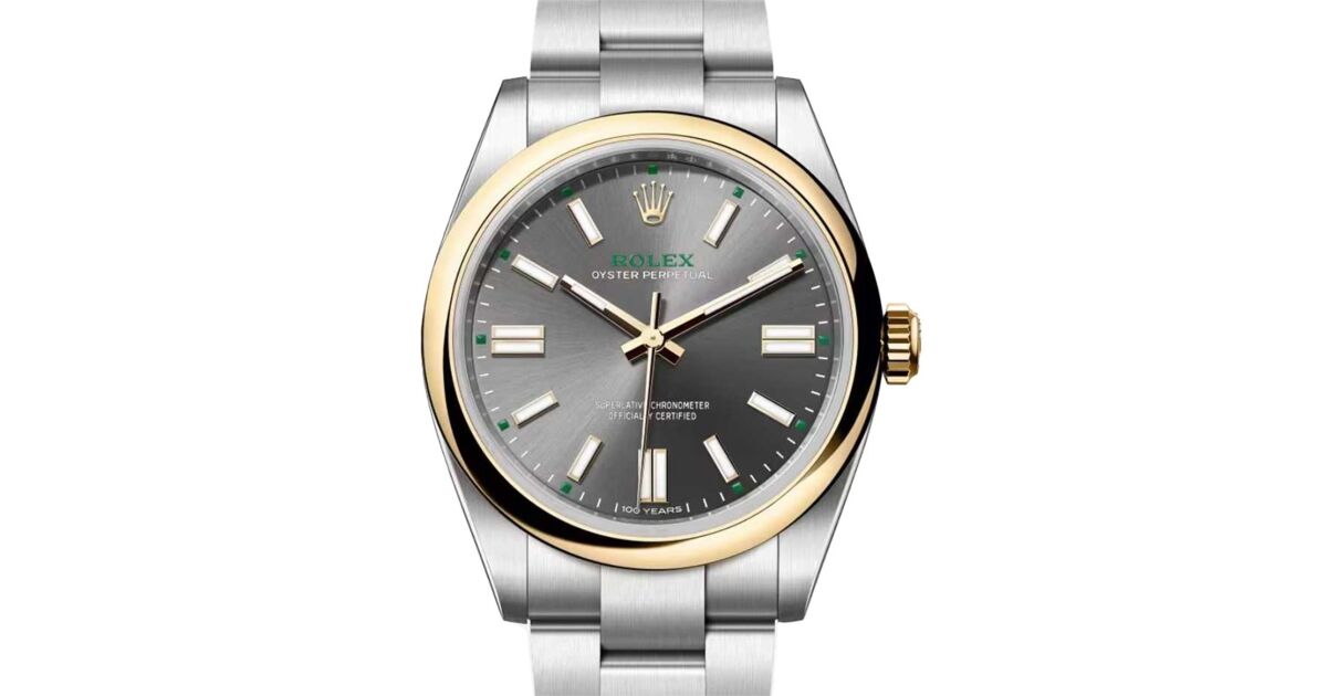 Rolex Oyster Perpetual 41 "100 Years" Yellow Gold/Steel Slate Index Dial 134303 - BRAND NEW