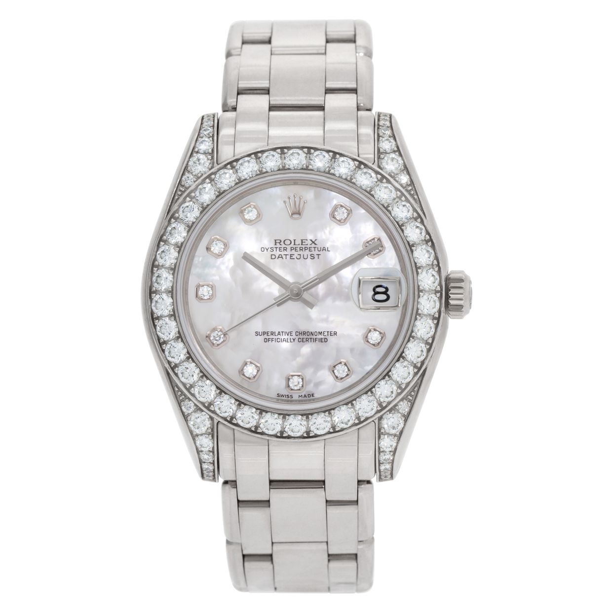 Rolex Pearlmaster 34 34 mm 81159-METD White Gold/Diamonds White