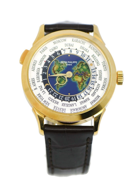 Patek Philippe World Time 5231J-001 Cloisonne Enamel Dial Yellow Gold