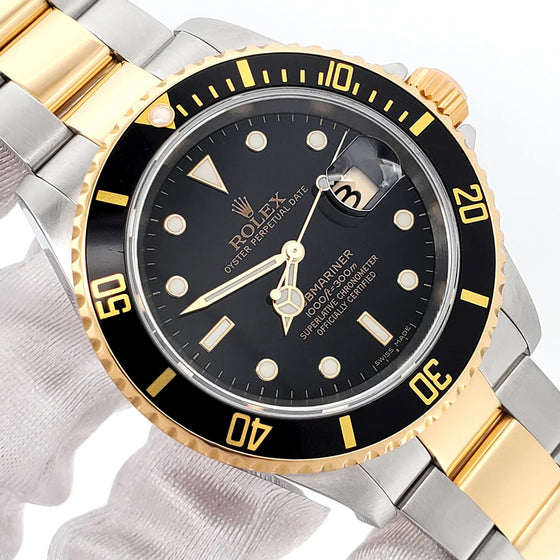 Rolex Submariner 40 mm 16613BLKF1 Steel/Yellow Gold Black