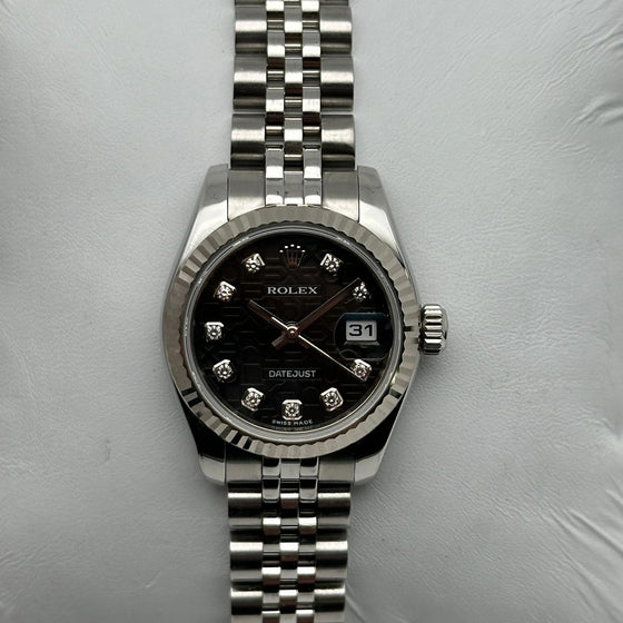 Rolex Lady-Datejust 26 26 mm 179174-BLKJDJ Steel/White Gold Black